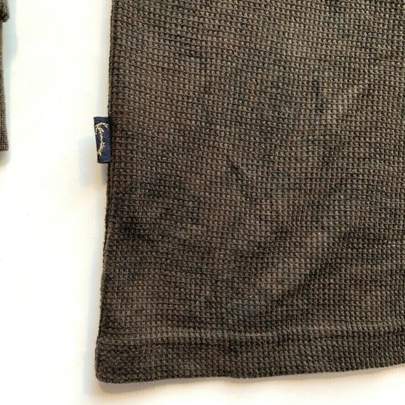 Kani Gold Waffle Knit Thermal Pullover Sweater Men XXL 2XL Crew Neck Long Sleeve - Picture 6 of 11